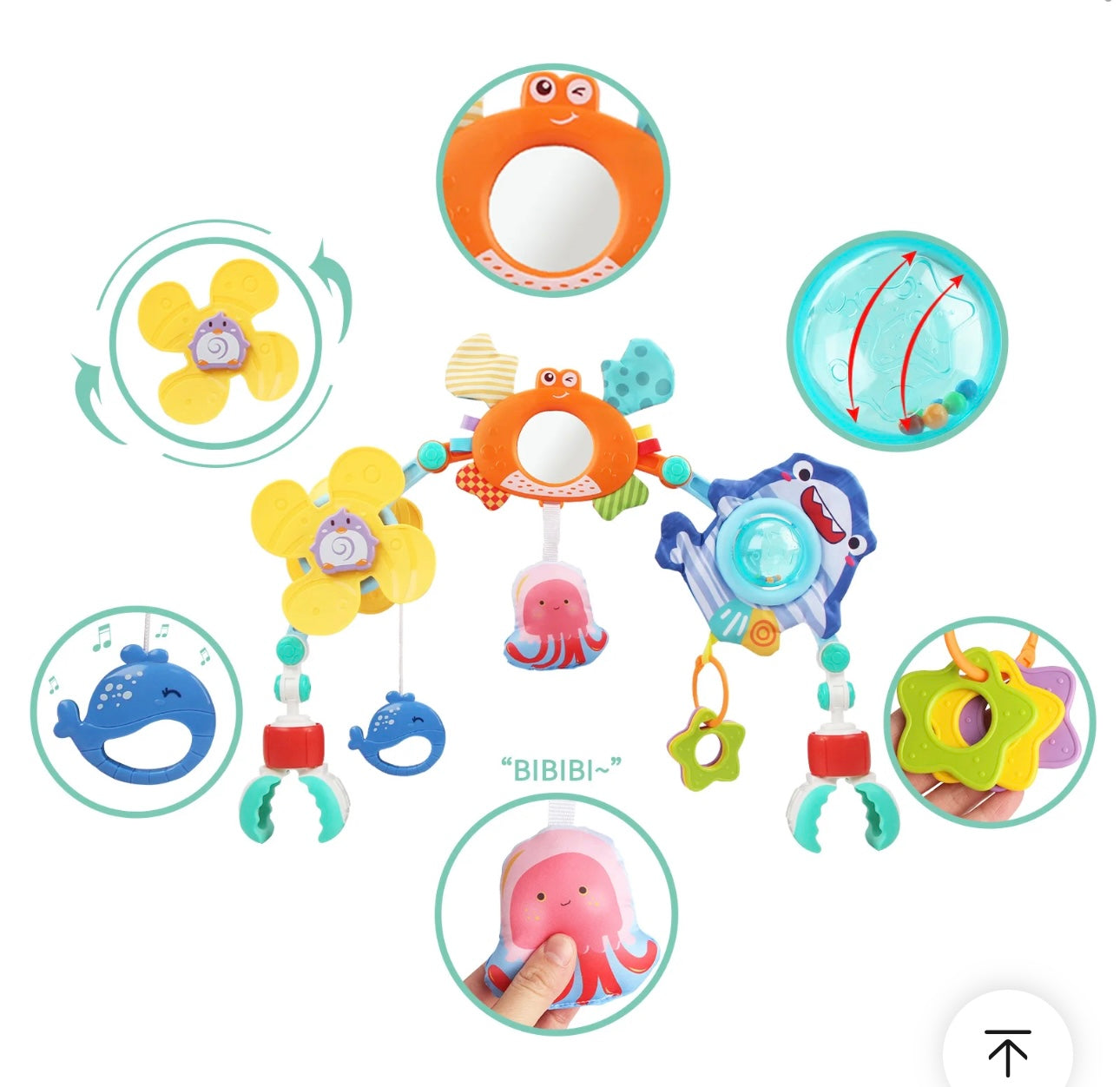 Baby Stroller Arch Toy<Bouncer Toy , Pram Toy and Baby Car seat Toy