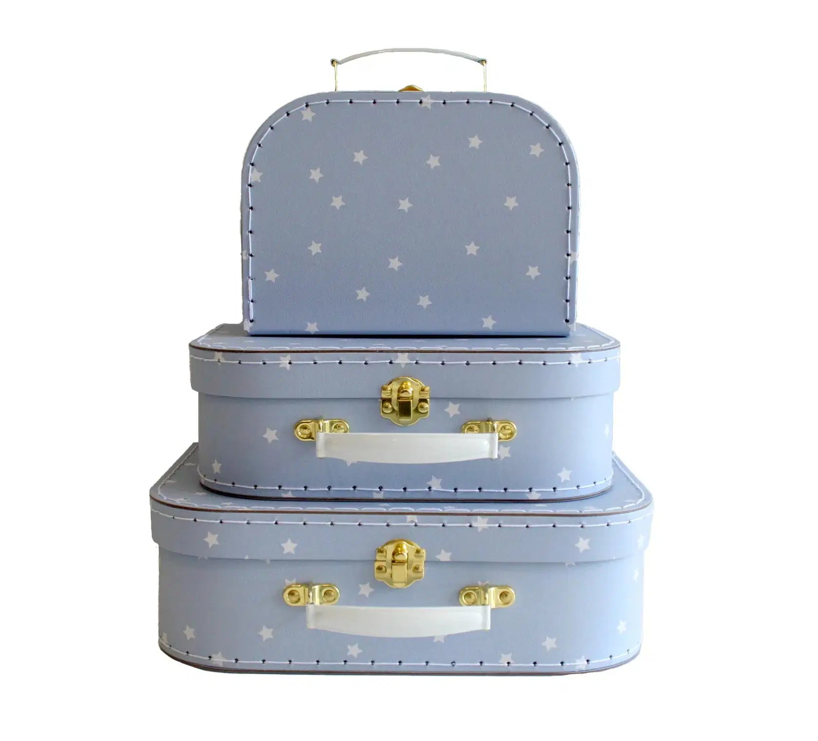 Kids Carry Case Set Blue Stars