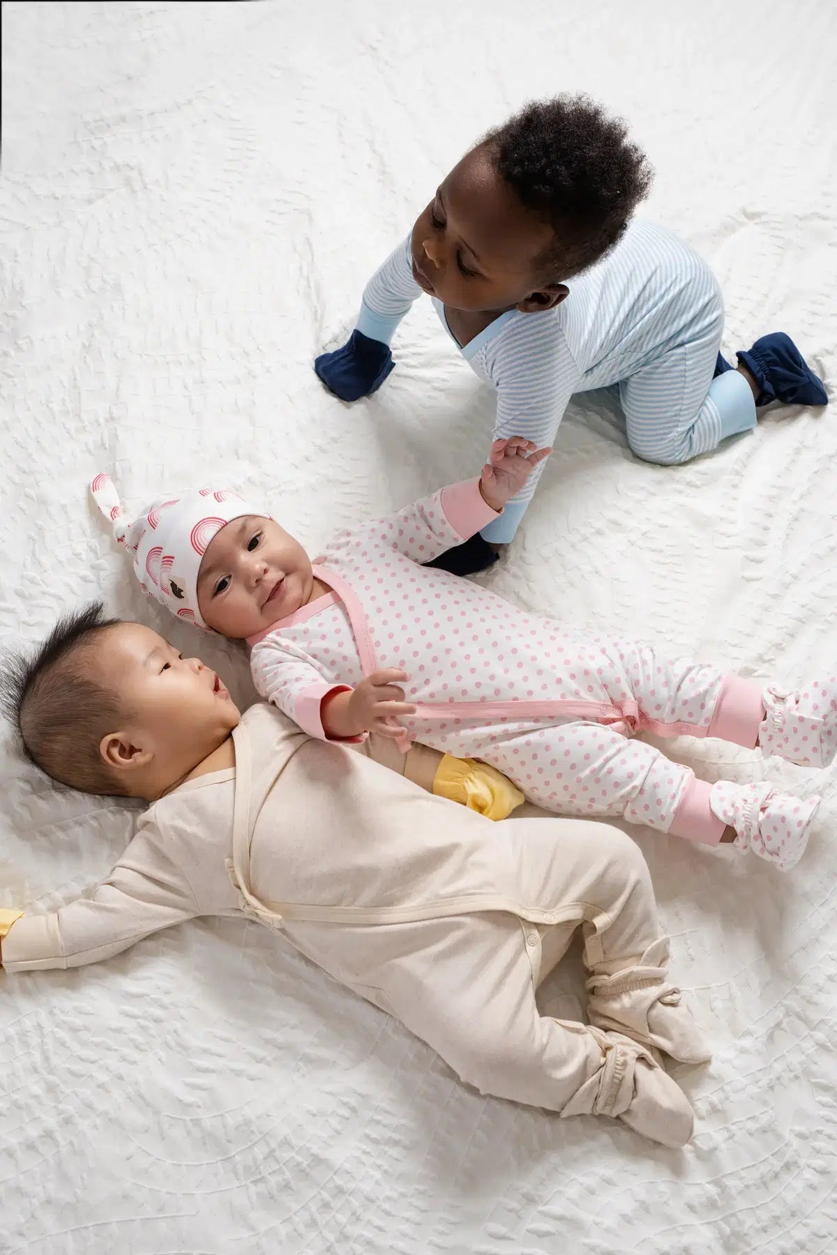 Monica and Andy Organic Baby Booties Cream Heather