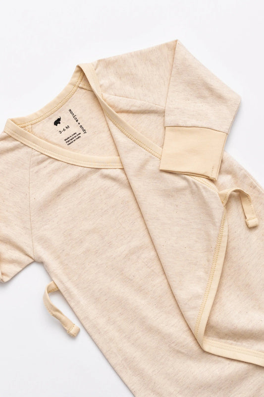 Monica + Andy Kimono Tie One-Piece Cream Heather