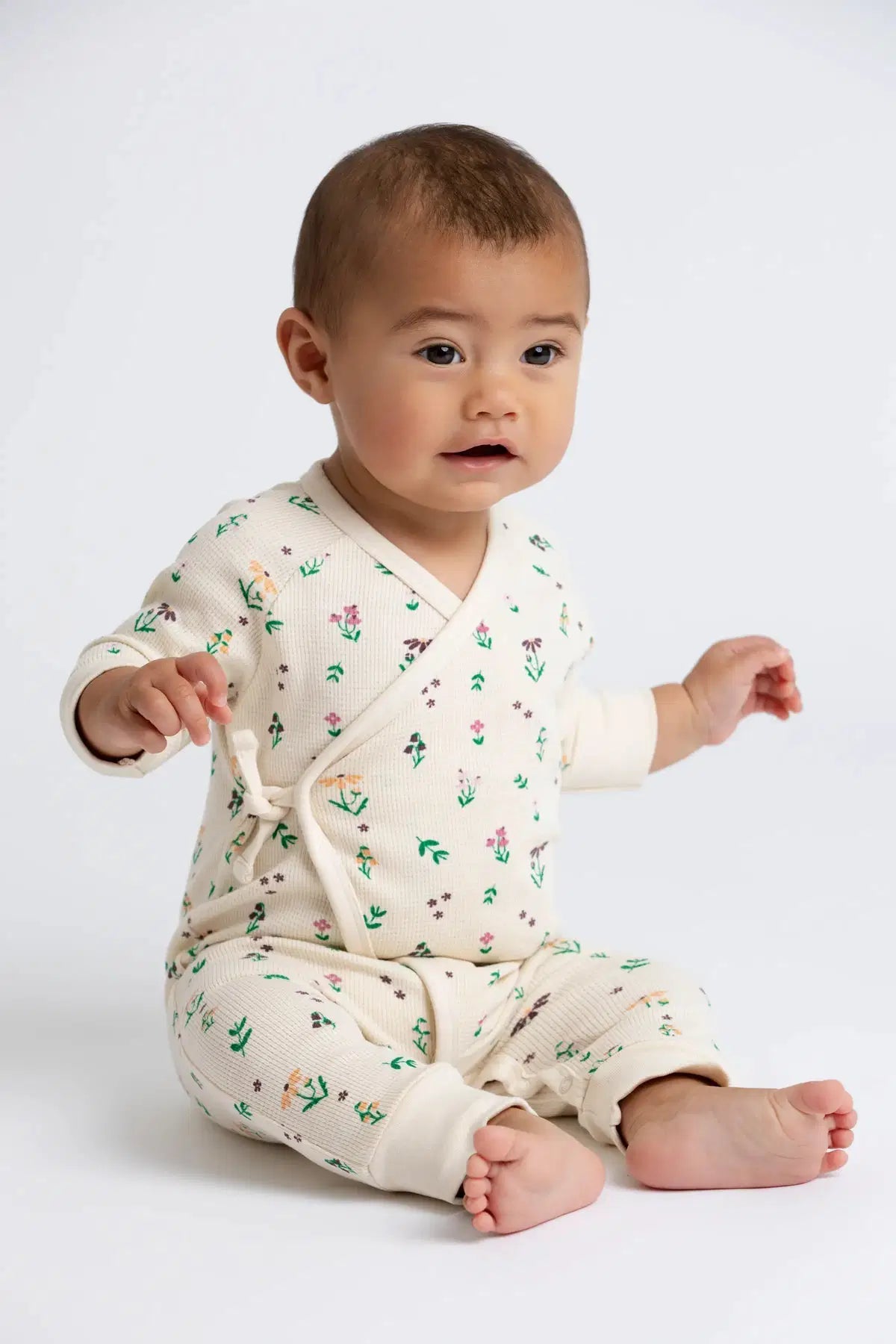 Monica + Andy Kimono Tie One Piece Fall Flowers
