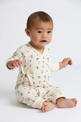 Monica + Andy Kimono Tie One-Piece Fall Flowers