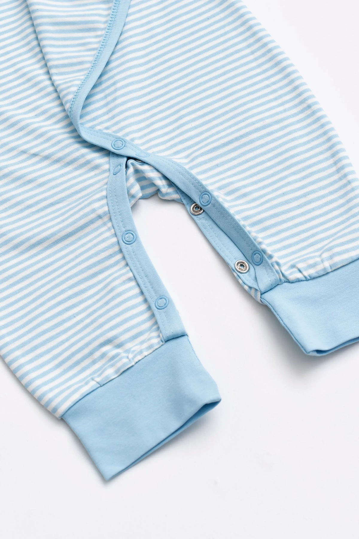 Monica + Andy Kimono Tie One-Piece Light Blue French Stripe