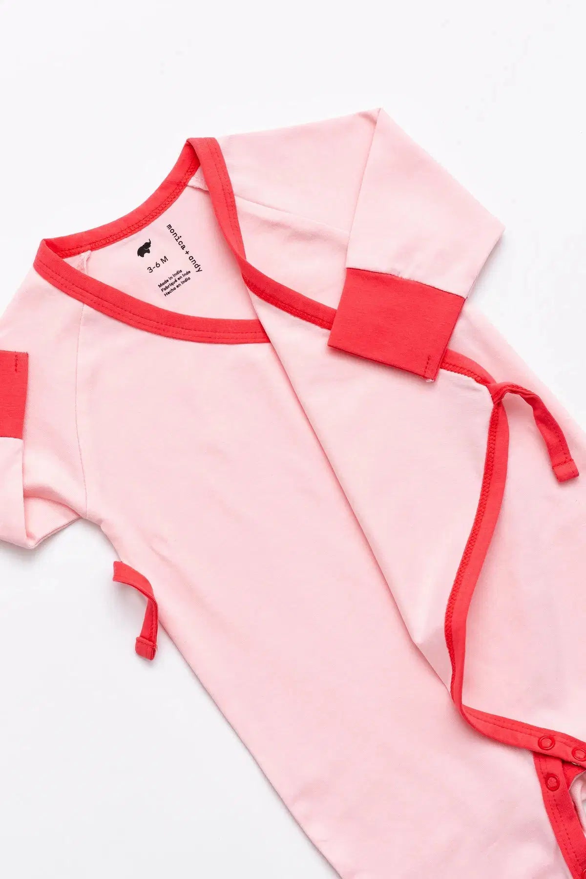 Monica + Andy Kimono Tie One-Piece Light Pink