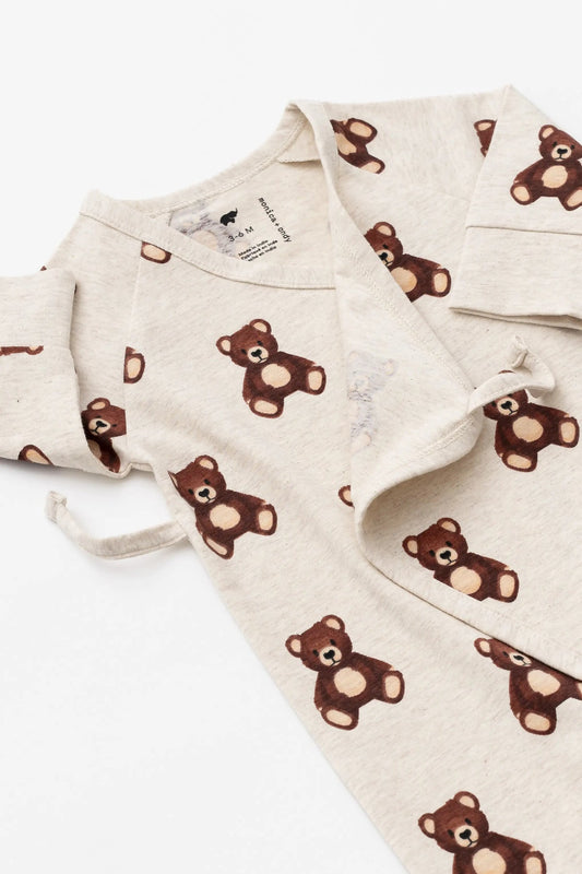 Monica + Andy Kimono Tie One-Piece Baby Teddy Bears
