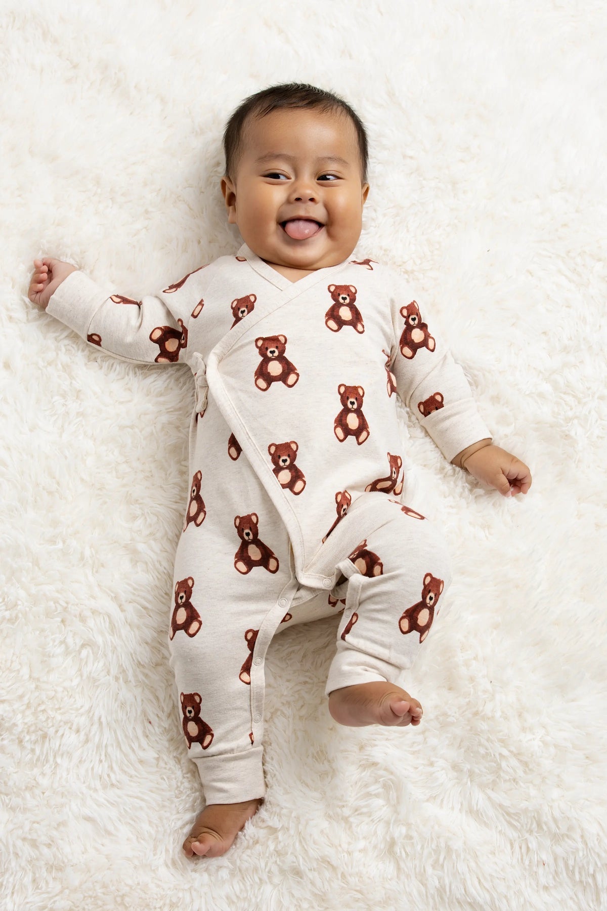 Monica + Andy Kimono Tie One-Piece Baby Teddy Bears