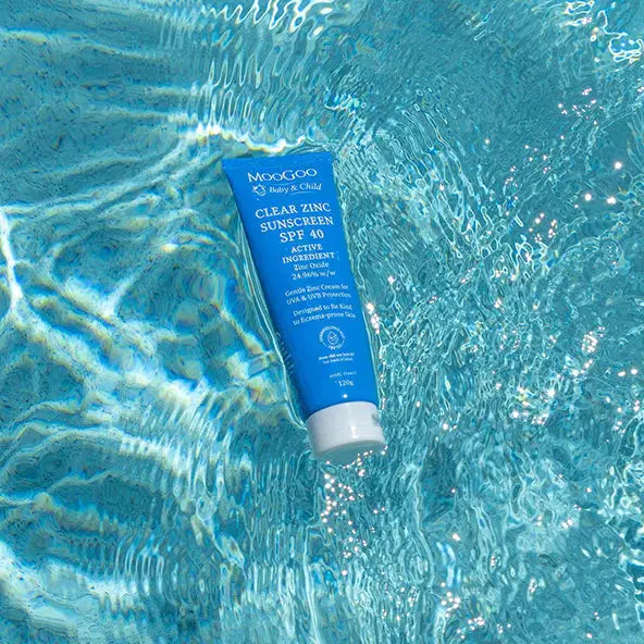 MooGoo Kids Clear Zinc Sunscreen SPF 40 120g, TGA APPROVED!