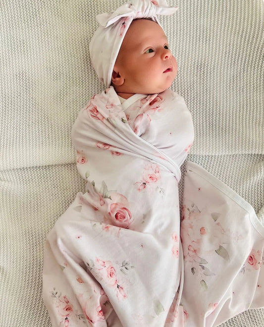 Mini & Me ORGANIC JERSEY BABY WRAP SET IMOGEN