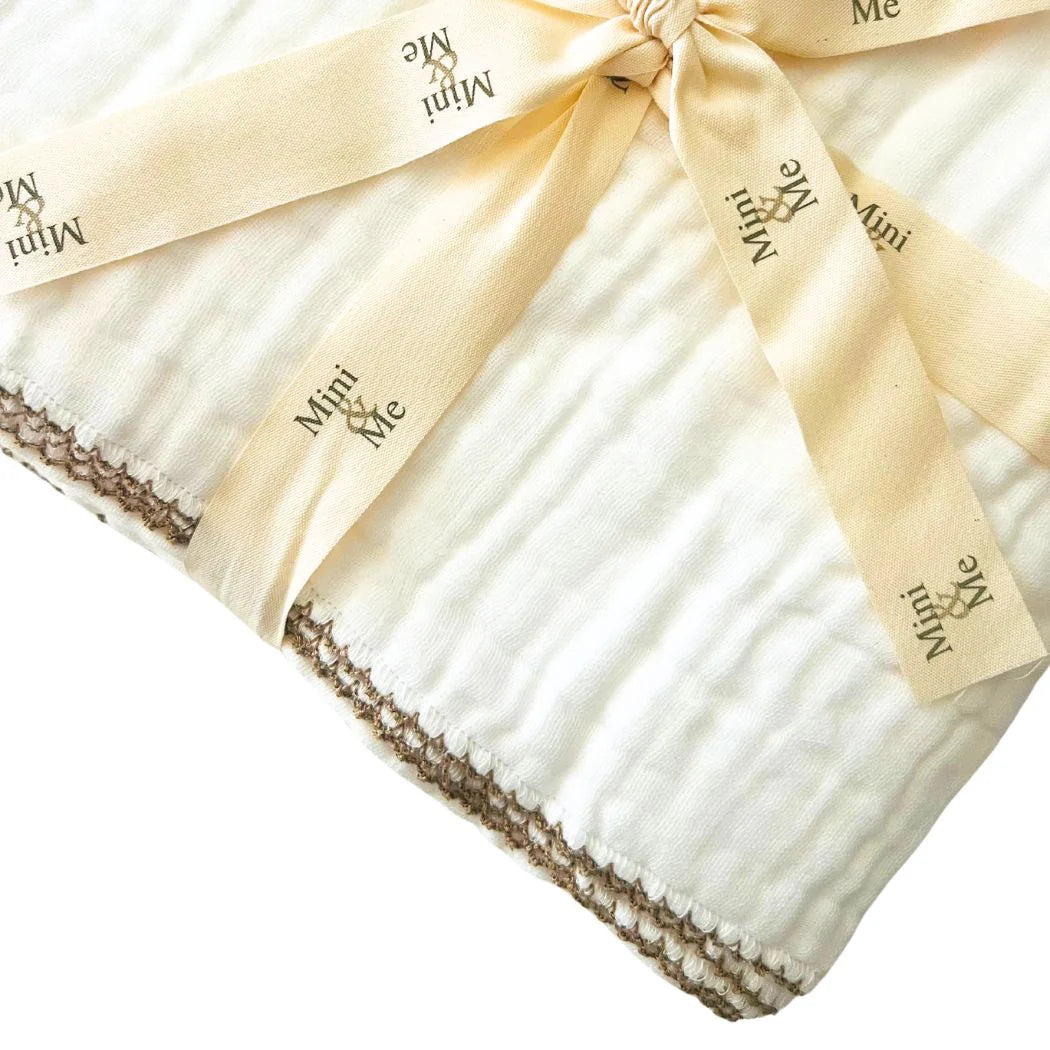Mini & Me DREAMY MUSLIN BLANKET IVORY
