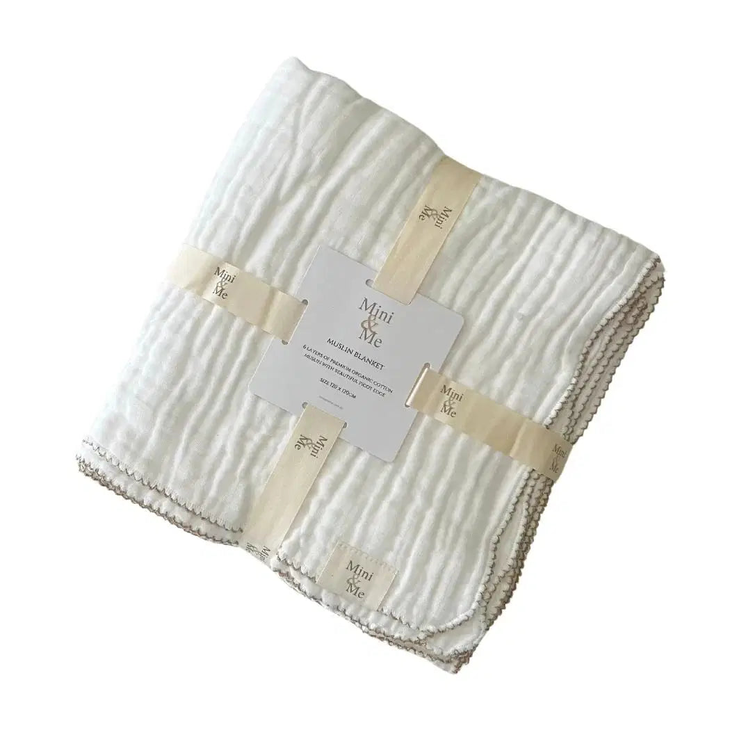 Mini Me Dreamy Muslin Blanket Ivory