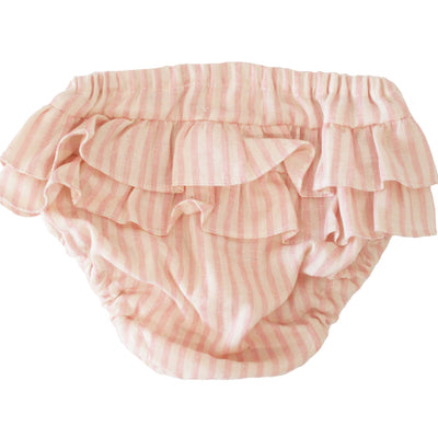 ALIMROSE Ruffle Bloomers Pink Stripe Small 3-6 mths