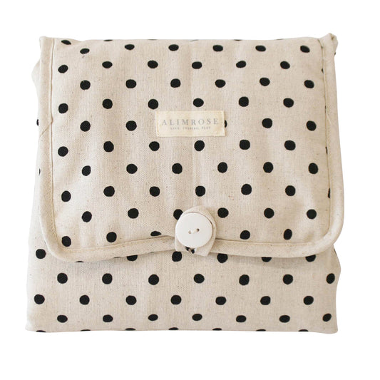 ALIMROSE Little Traveller Change Mat Black Linen Spot