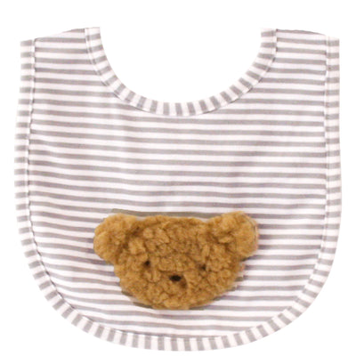 ALIMROSE Sherpa Bear Bib Caramel