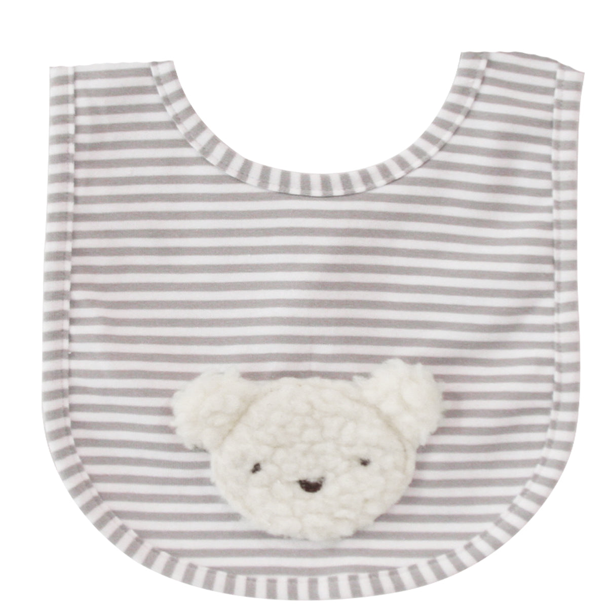 ALIMROSE Sherpa Bear Bib Ivory