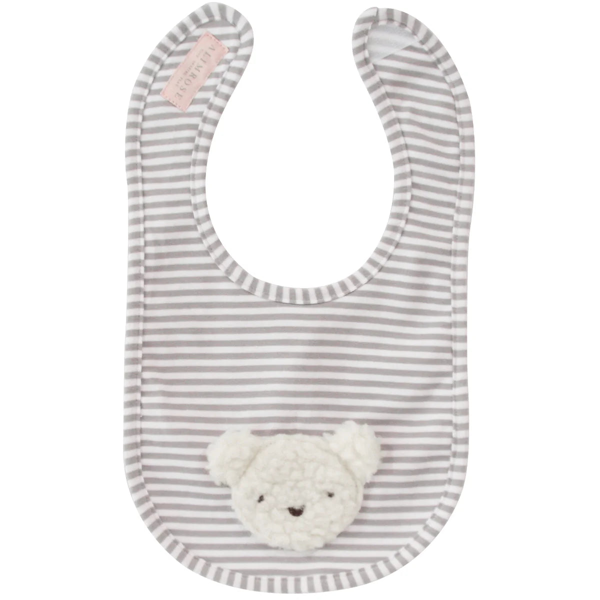 ALIMROSE Sherpa Bear Bib Ivory