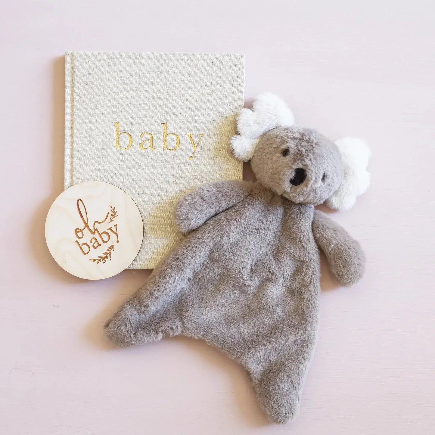 ALIMROSE Plush Baby Koala Comforter Grey