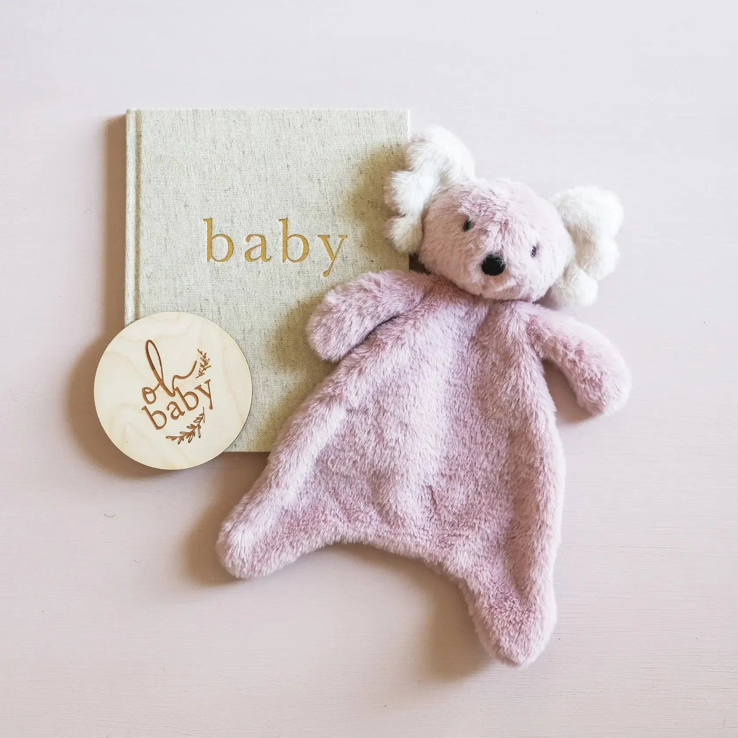 ALIMROSE Plush Baby Koala Comforter Petal