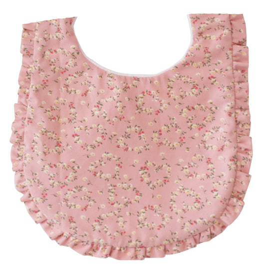 ALIMROSE Ruffle Edge Bib Posy Heart
