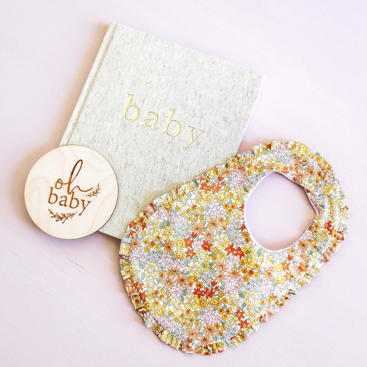 ALIMROSE Ruffle Edge Bib Sweet Marigold
