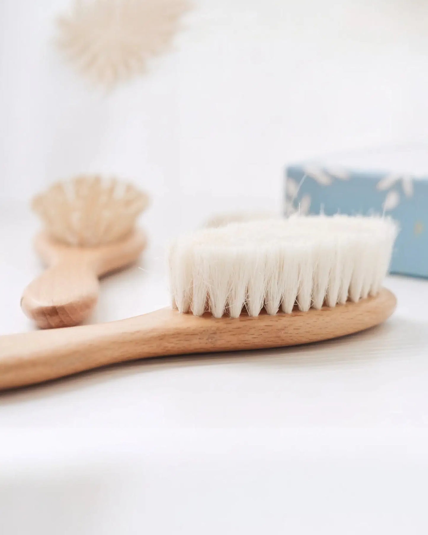 Fephan Wooden Baby Goat Hair Brush Set