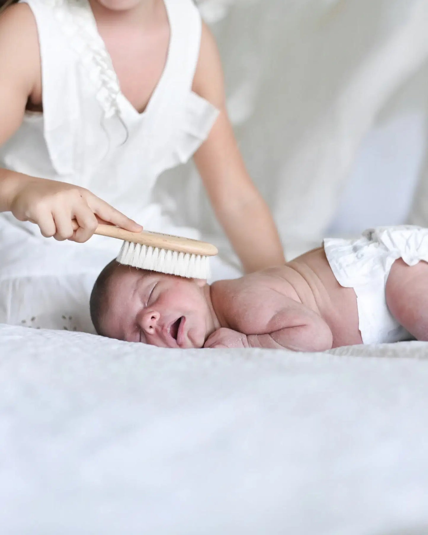 Fephan Wooden Baby Goat Hair Brush Set