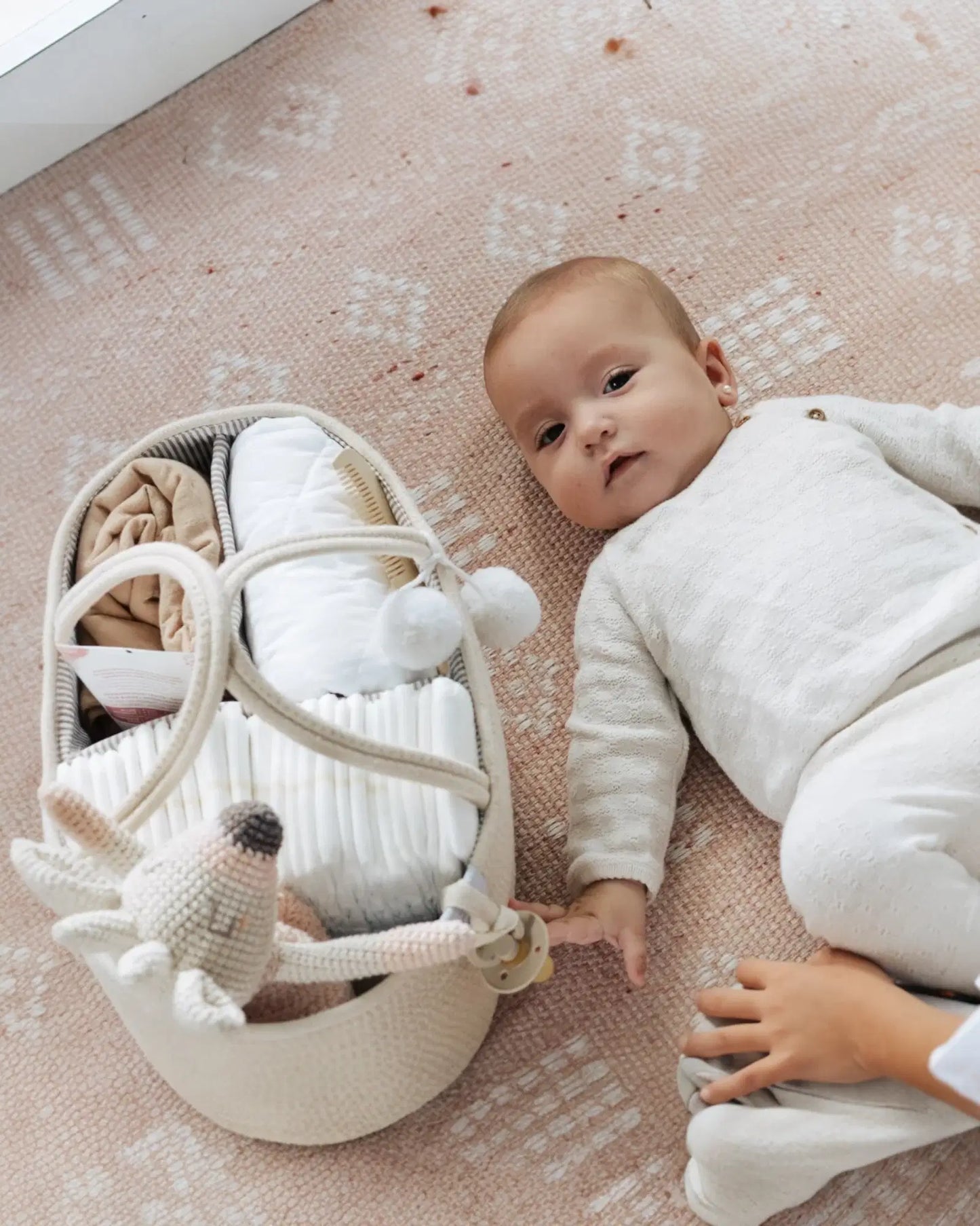 Fephas Rope Diaper Caddy Off White