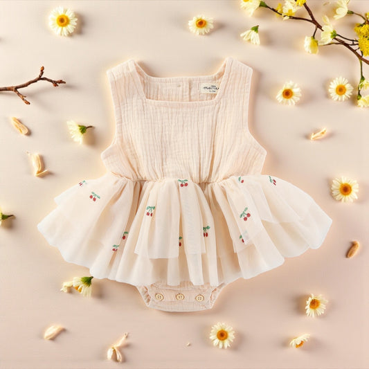 JUST ARRIVED  MaMer Little Cherries, Sienna tutu romper