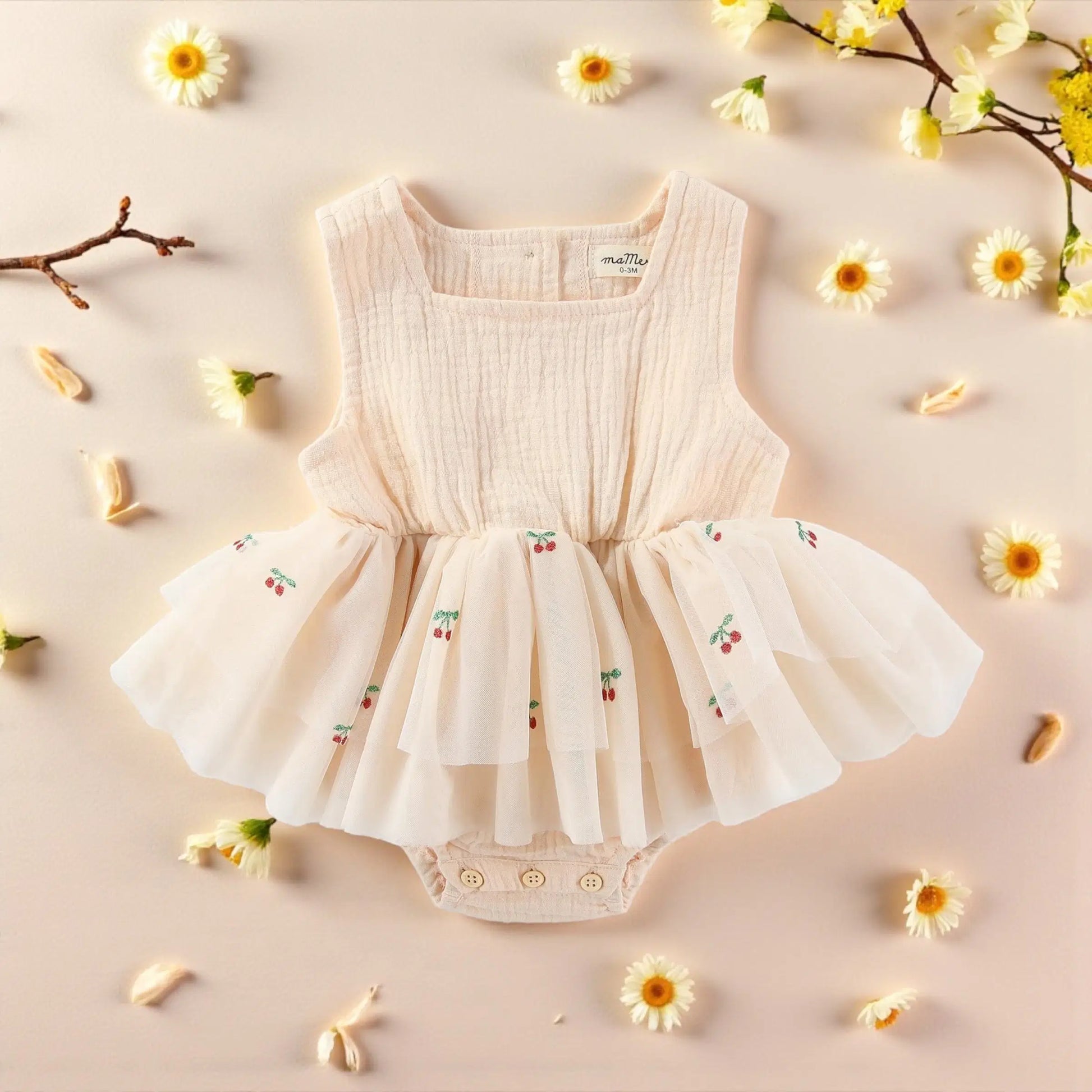 Ma Mer Little Cherries Sienna Tutu Romper
