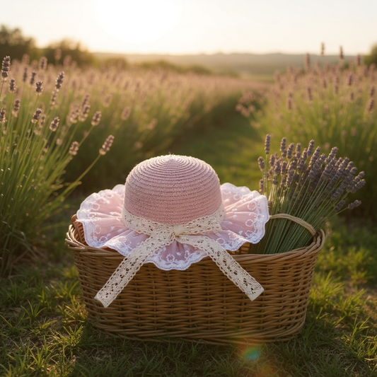 GiggleBubs, Princess style Wide_Brim Summer Hat (48_52cm)