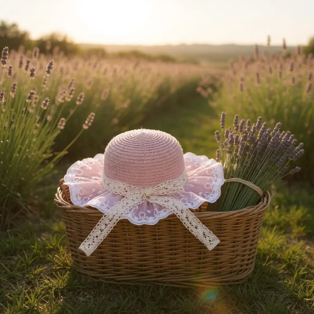 Giggle Bubs, Princess style Wide_Brim Summer Hat