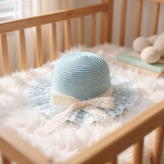 GiggleBubs, Princess style Wide_Brim Summer Hat (48_52cm)