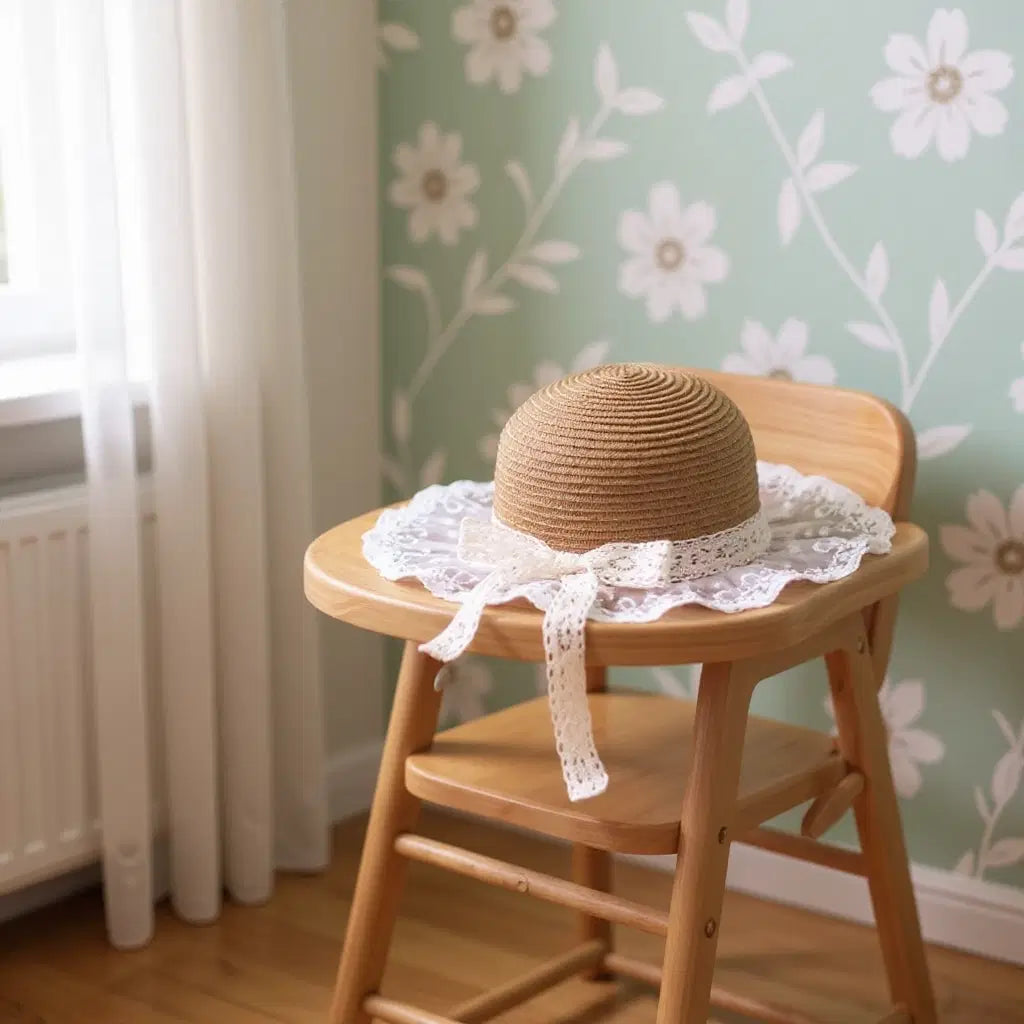 Giggle Bubs, Princess style Wide_Brim Summer Hat