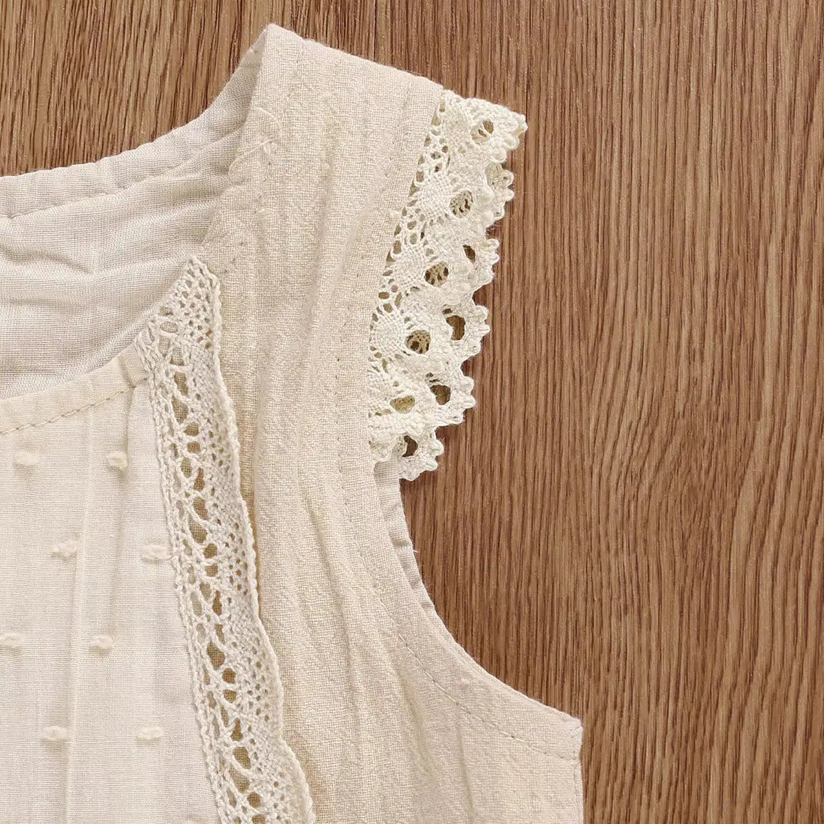 Giggle Bubs, Baby Girl Cotton Princess Sleeveless Lace Vest Top and Layered Skirts Panty Suit