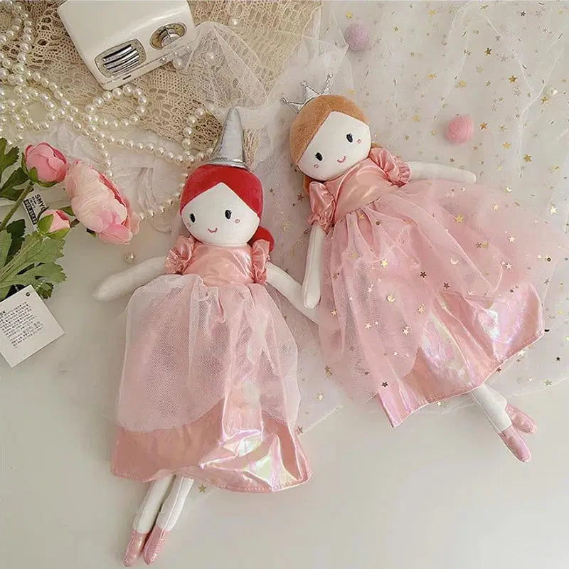 Giggle Bubs Princess Peony Doll 35CM Blus Pink With Crown