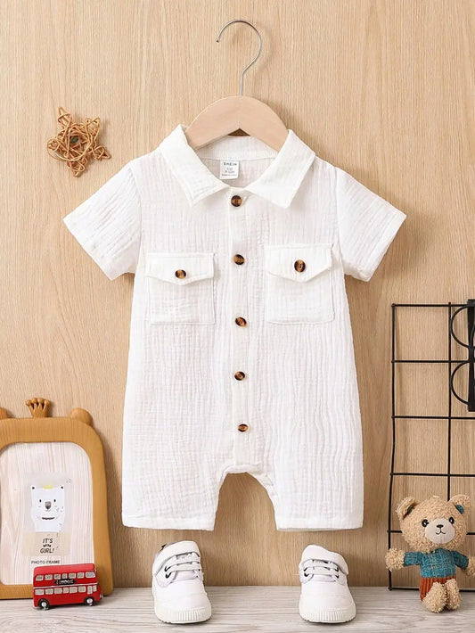 Giggle Bubs, Pure Cotton Fashion Baby Boy Short sleeve Romper