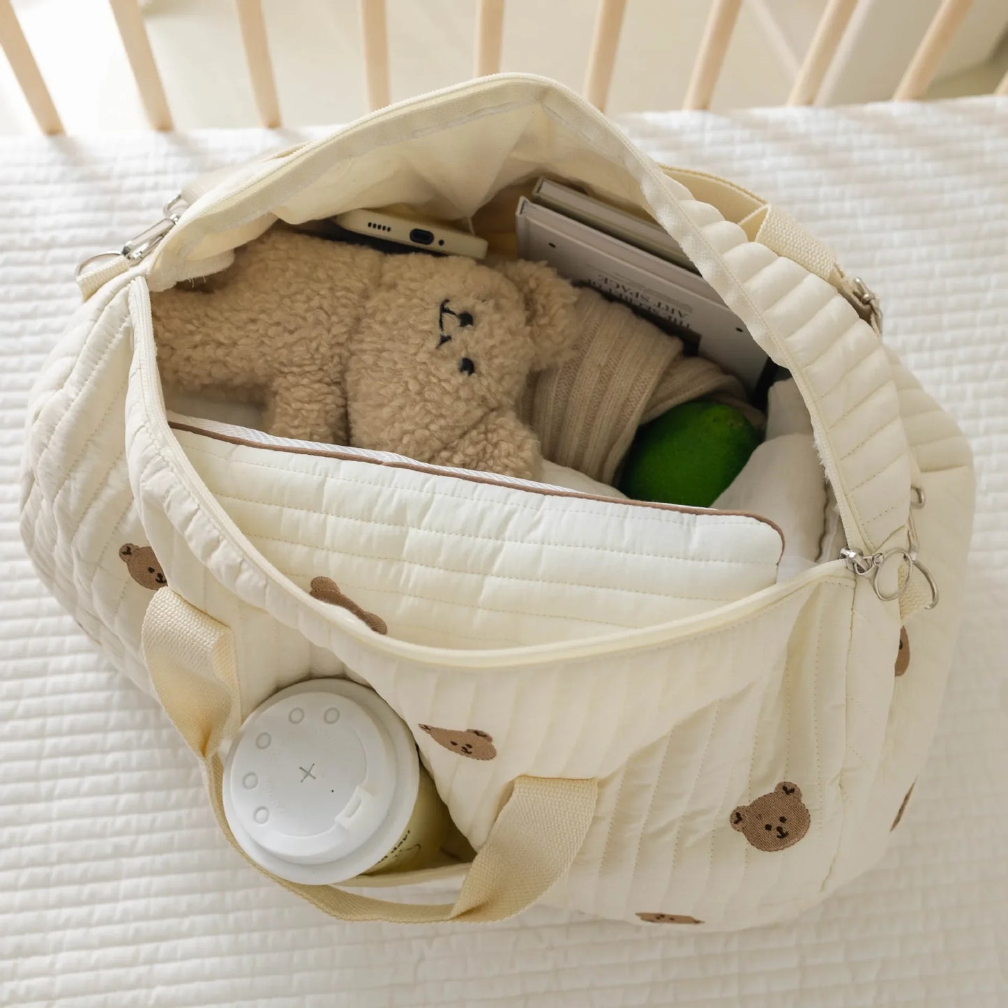 Large Mummy Maternity Embroidered Organizer Bag