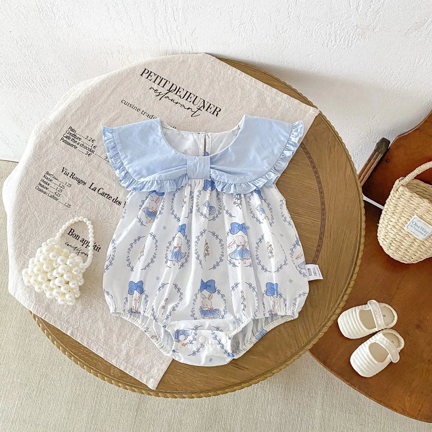 Giggle Bubs, Sweet Baby Girl Cotton Princess Bodysuit
