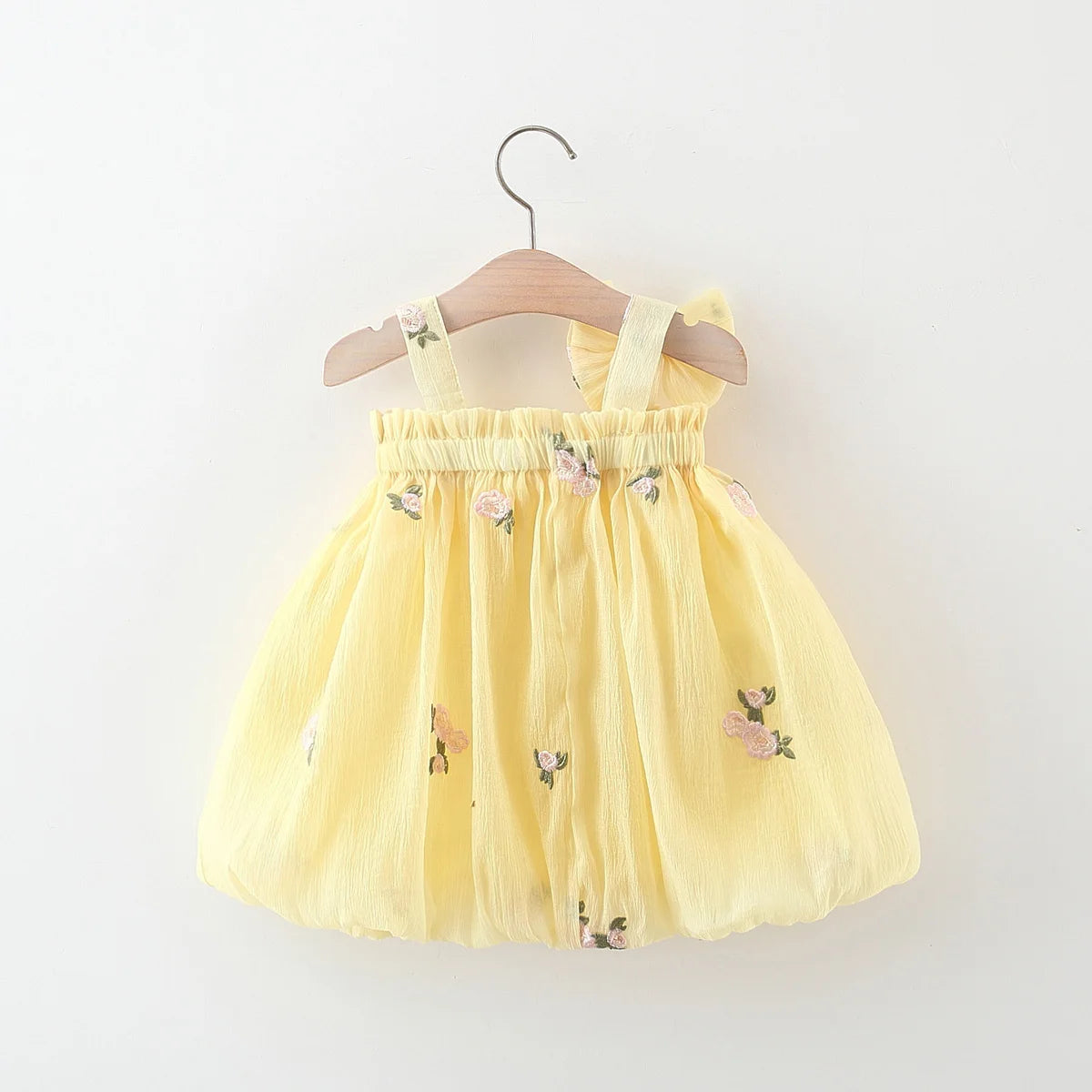 GiggleBubs Camisole Dress Sweet Cute Mesh Embroidered Bow Princess Dress (9_12 M) “almost gone“