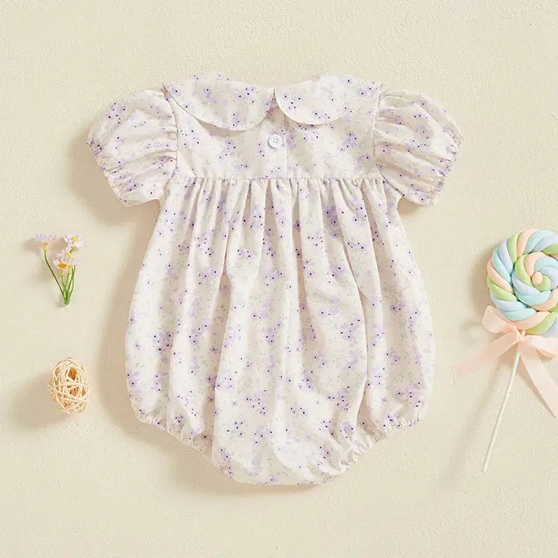 Giggle Bubs,  Baby Girl, Cotton Short Sleeve Rompers