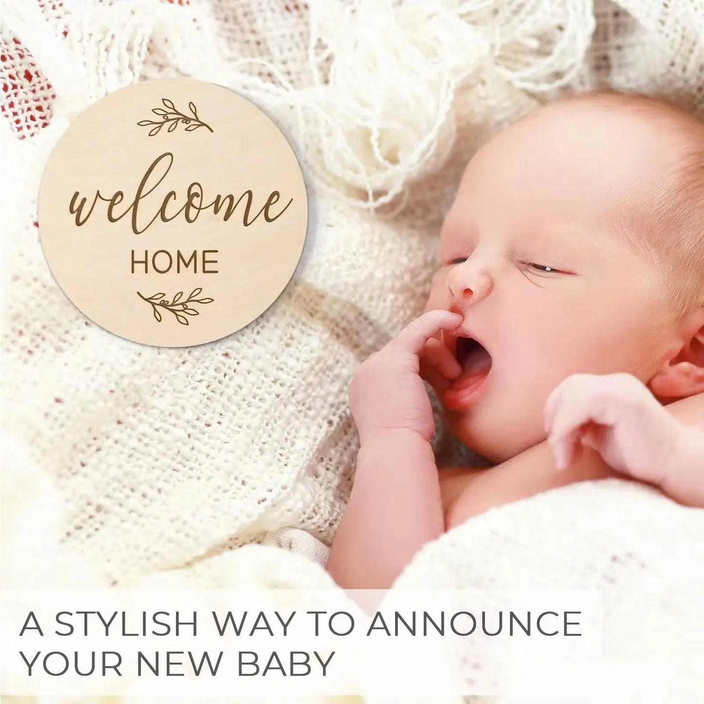 Giggle Bubs Wooden Baby Millstone Card