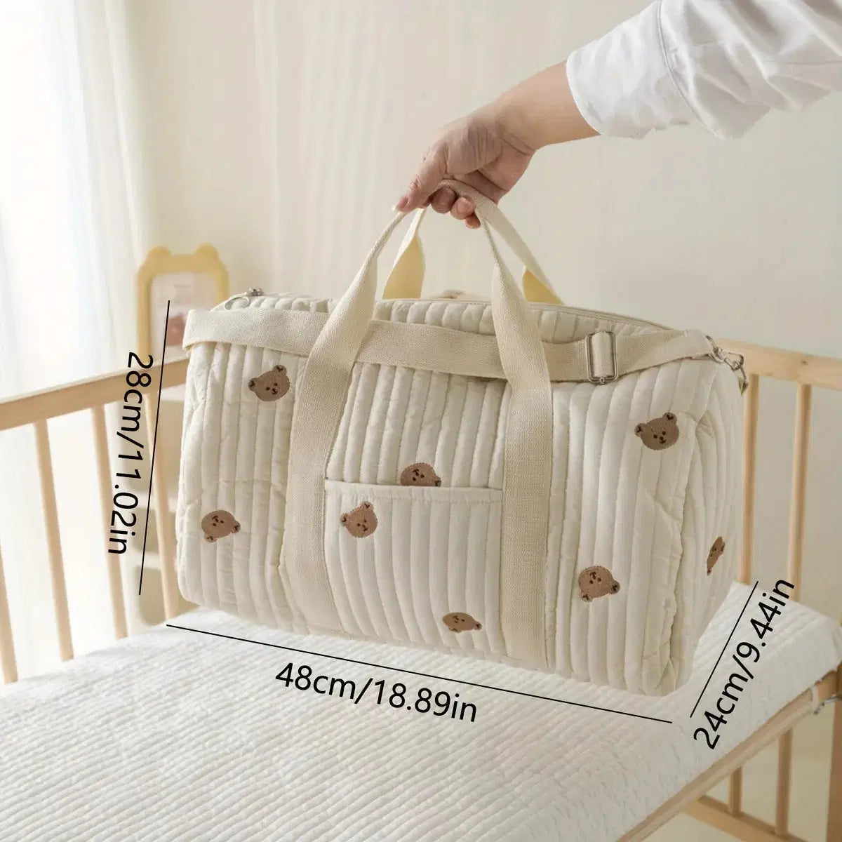 Large Mummy Maternity Embroidered Organizer Bag