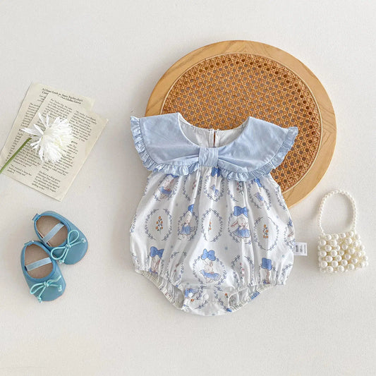 Giggle Bubs, Sweet Baby Girl Cotton Princess Bodysuit