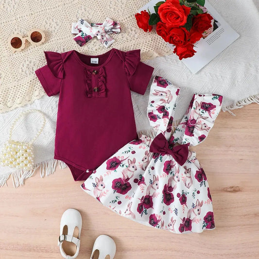 Giggle Bubs, Baby Girl Summer Set  3_6 M