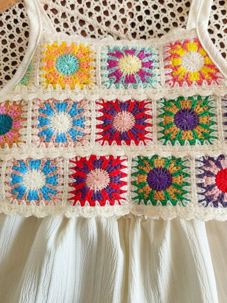 GiggleBubs Girls Floral Pattern Halter Sleeveless Romper