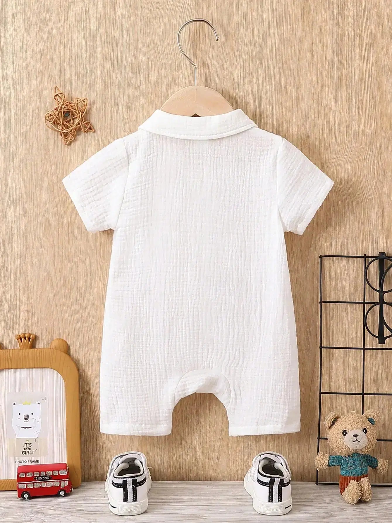 Giggle Bubs, Pure Cotton Fashion Baby Boy Short sleeve Romper
