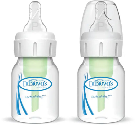 DR BROWN'S OPTIONS+ ANTI COLIC NARROW NECK BOTTLE WITH PREEMIE TEAT, 60ML,2PACK