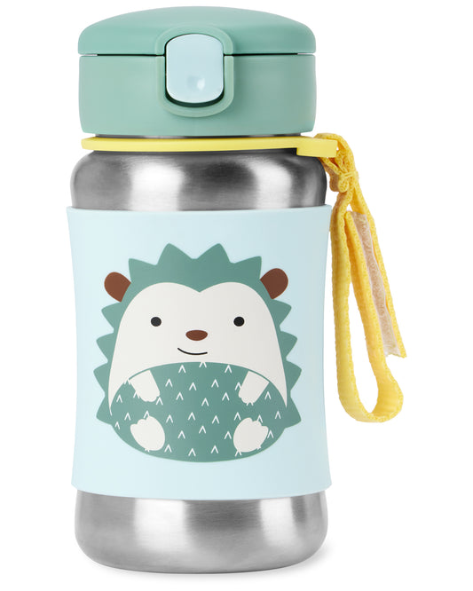 SKIP HOP ZOO STAINLESS STEEL STRAW BOTTLE - HEDGEHOG