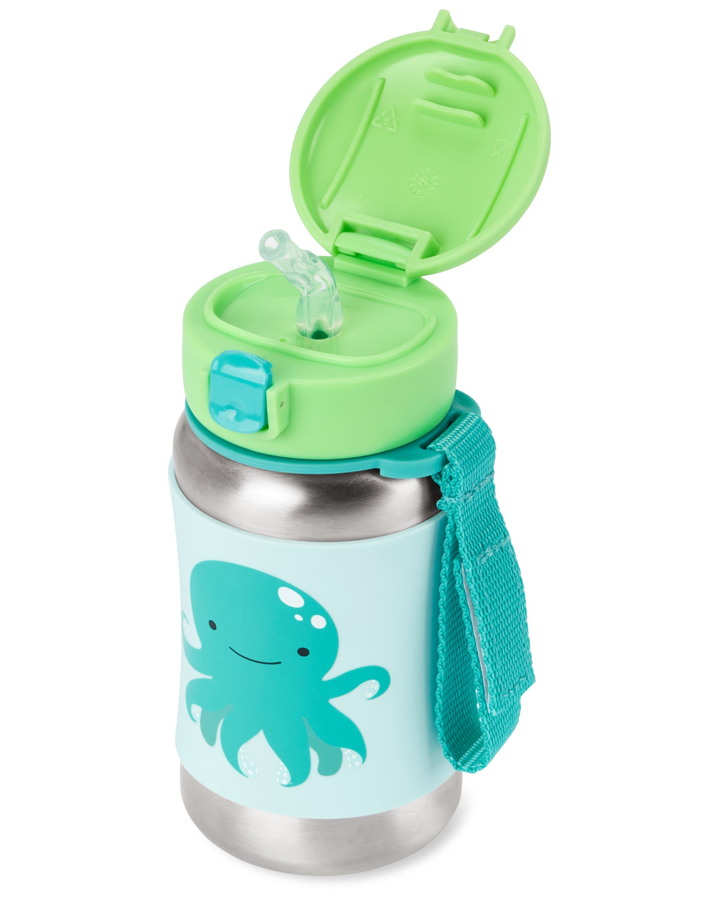 SKIP HOP ZOO STAINLESS STEEL STRAW BOTTLE - OCTOPUS