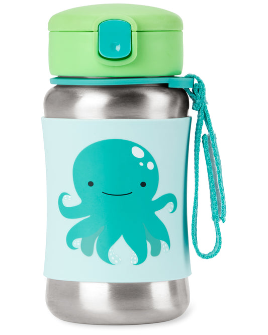 SKIP HOP ZOO STAINLESS STEEL STRAW BOTTLE - OCTOPUS