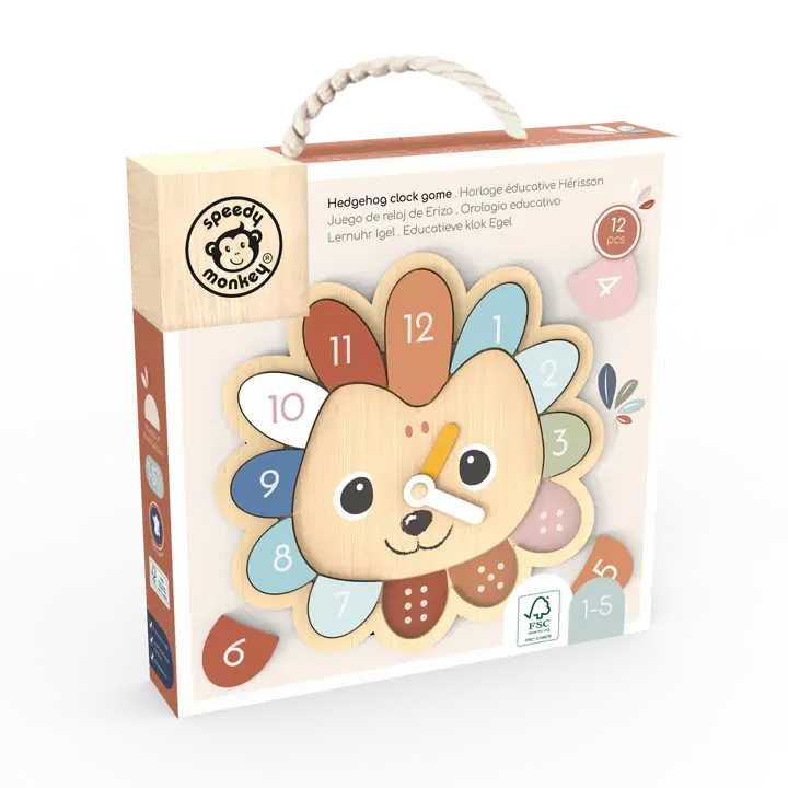 Speedy Monkey Educational Clock Hedgehog Game